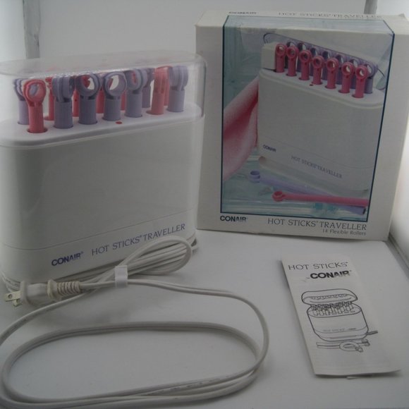 Conair Hot Sticks Traveller Hair Setter Rollers 14 Flexible Curlers HS18 (120V)
